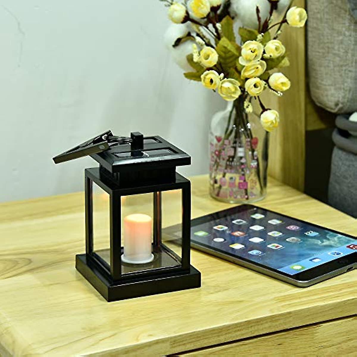 Camidy Solar Wall Lanterns Outdoor Solar Fence Lights Solar Lights Outdoor Waterproof Lantern Warm White Led Wall Deck Post Landscape Lighting For G