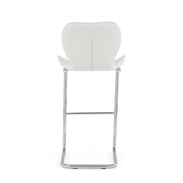 Global Furniture USA 4PK White Curved Bar Stool