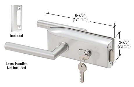 CRL Glass Mounted Latch with Lock and Thumbturn