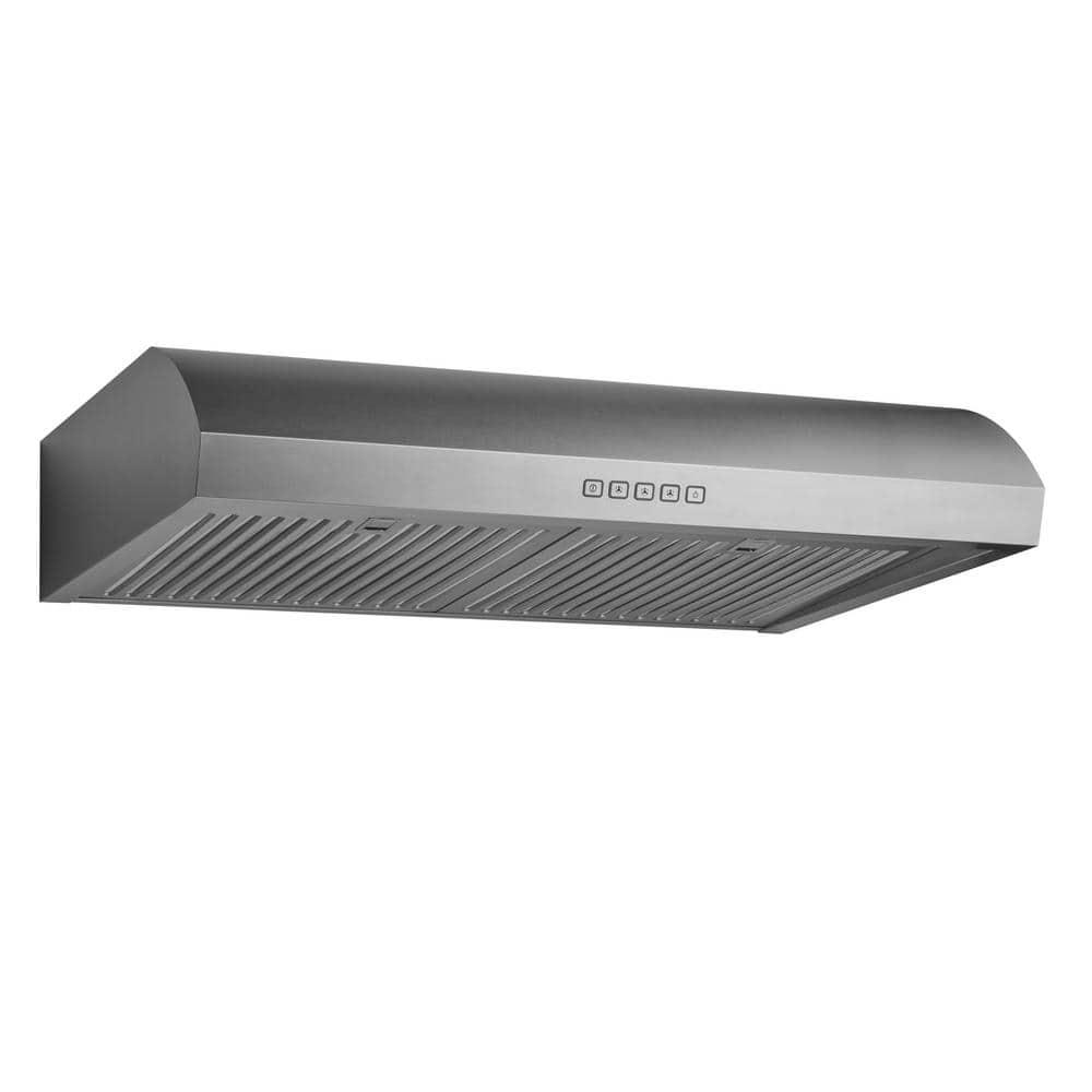 HAUSLANE 30 in Convertible Under Cabinet Range Hood with 3Way Venting Baffle Filters LED in Stainless Steel