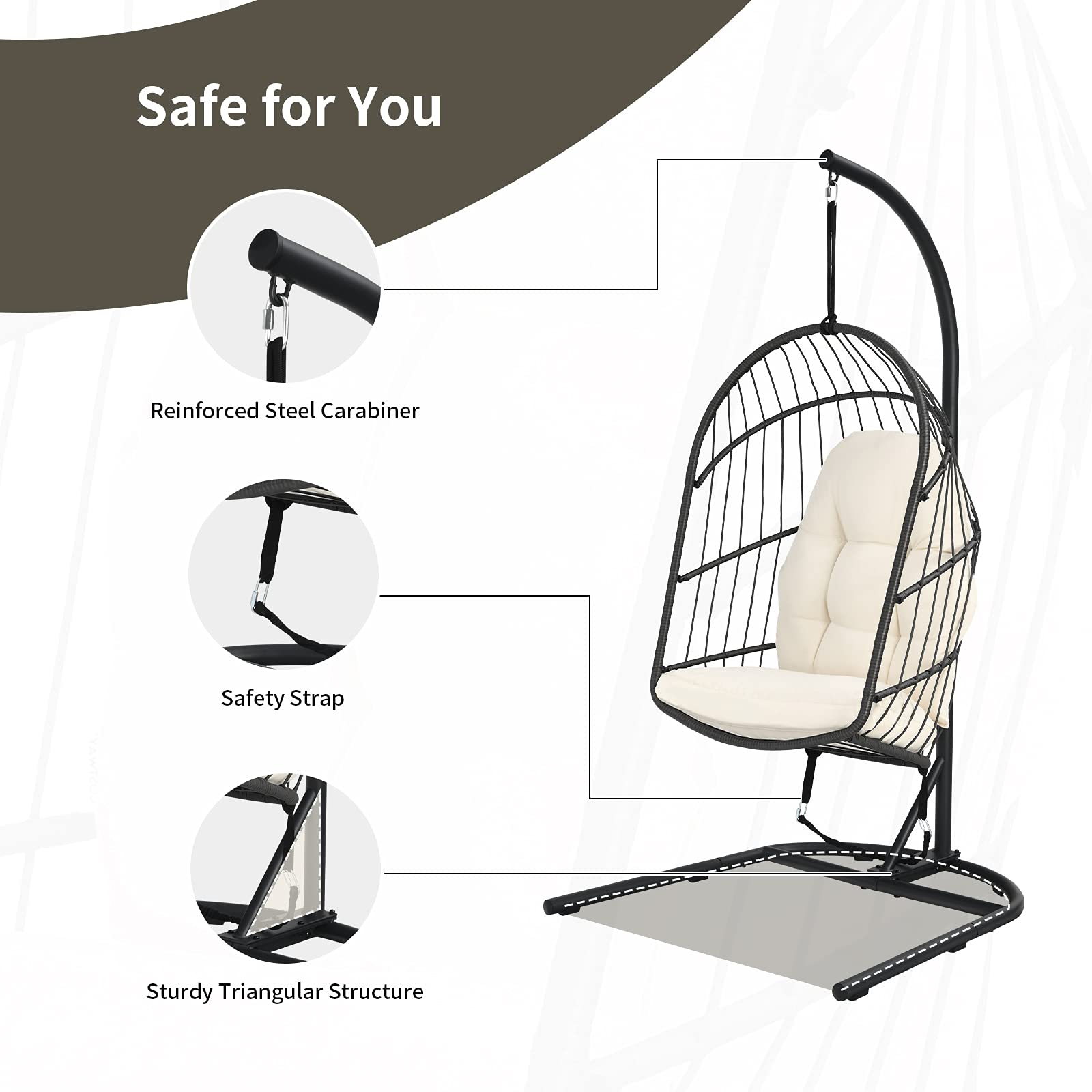 Giantex Hanging Egg Chair with Stand