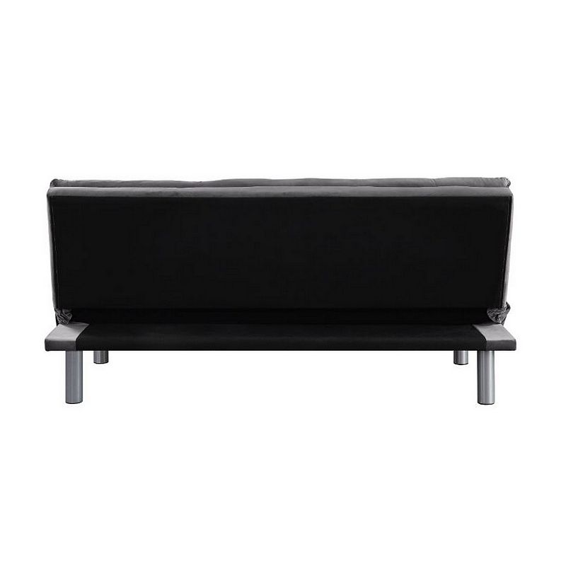 Adjustable Sofa with Diamond Tufting and Metal Legs， Gray