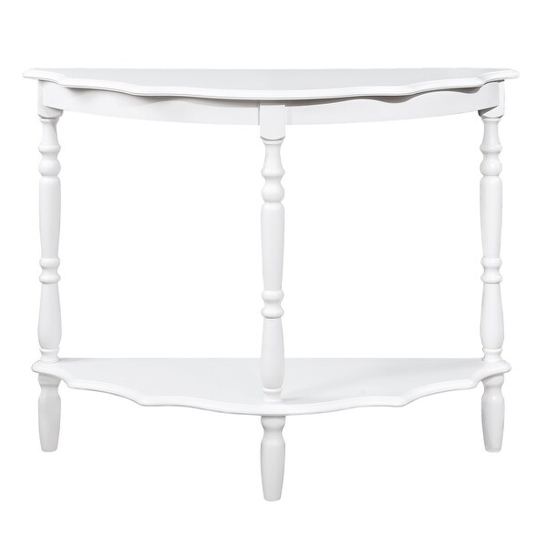 42'' Retro Circular Curved HalfMoon Console Table