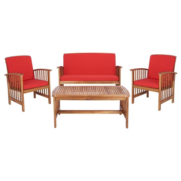 SAFAVIEH Outdoor Rocklin 4piece Conversation Patio Set