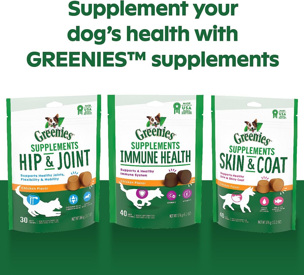 Greenies Chicken Flavored Soft Chew Joint Supplement for Dogs