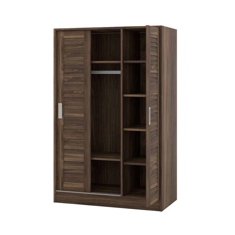 3 Door Shutter Wardrobe with shelves For Bedroom