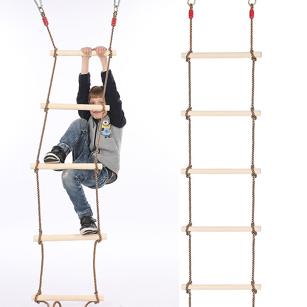 Kids Rope Ladder With Wooden Rungs Rope Ladder Outdoor Indoor Climbing Ladder Swing Toys Children Sport Gift