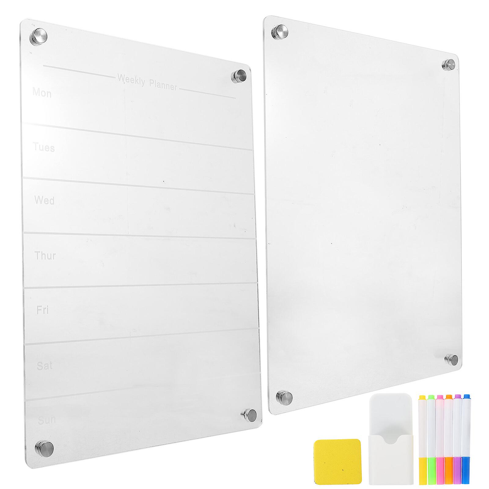 1 Set Of Acrylic Fridge Dry Erase Boards Dry Erase Boards Magnetic Fridge Planner Boards