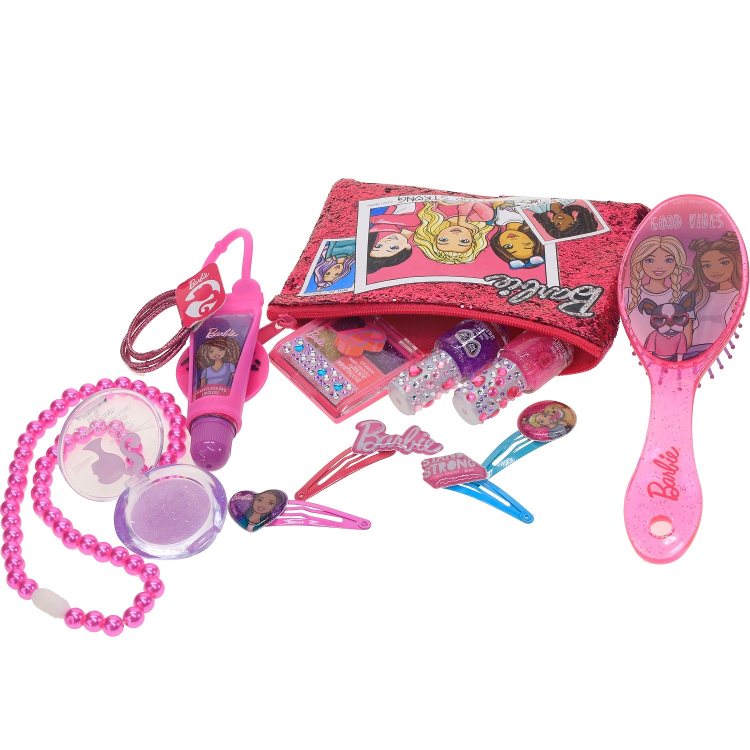 Barbie - Townley Girl Cosmetic Makeup Box Set for Girls, Ages 3+