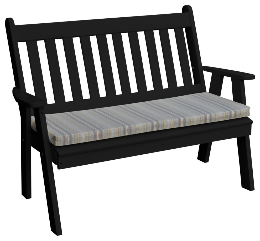 Poly Traditional English Garden Bench   Contemporary   Outdoor Benches   by Furniture Barn USA  Houzz