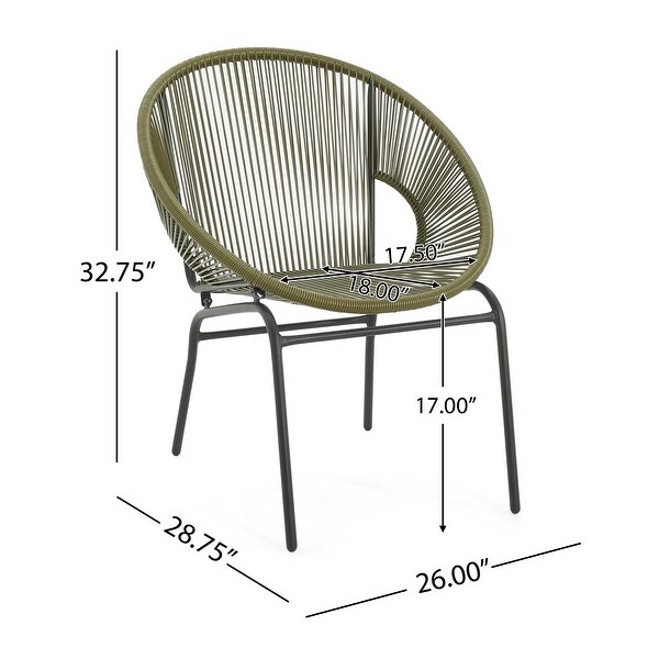 Nusa Outdoor Club Chair (Set of 2) by Christopher Knight Home