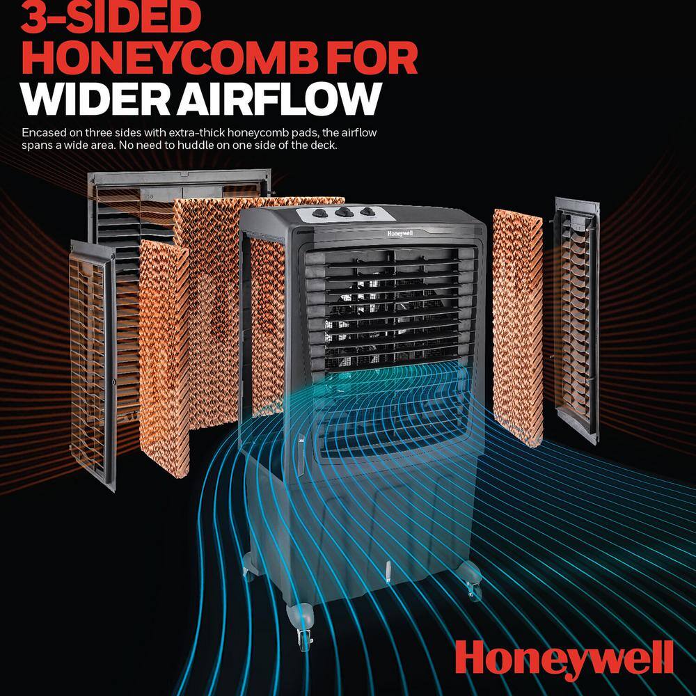 Honeywell 2777 CFM 3-Speed Portable Evaporative Cooler for 850 sq. ft. CO810PM