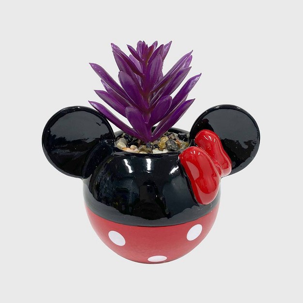 Disney 2pc Indoor outdoor Ceramic Mickey And Minnie Mouse Classic Succulent Set