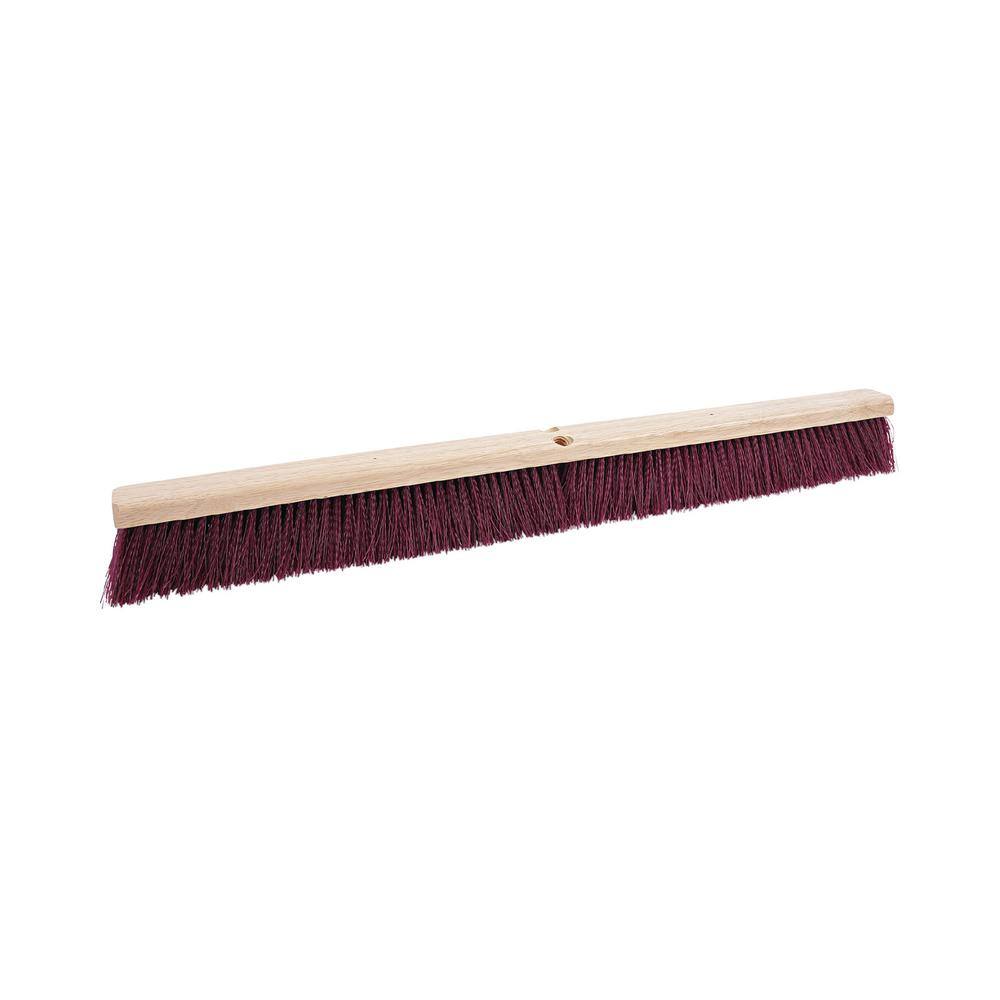 ProLine 36 in. Maroon Stiff Polypropylene Floor Brush Head with 3-14 in. Brush BWK20336