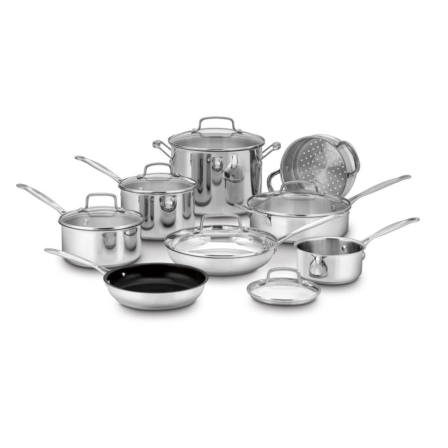 Cuisinart Chef's Classic Stainless Steel 14 Pieces Cookware Set (77-14)