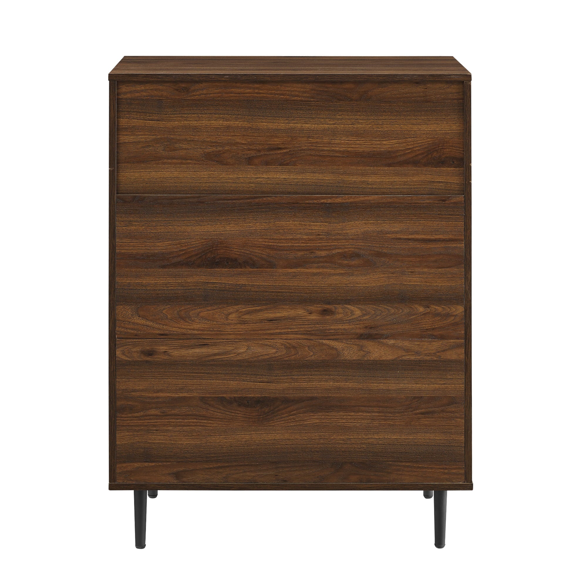 Manor Park Modern 4 Drawer Vertical Dresser, Dark Walnut