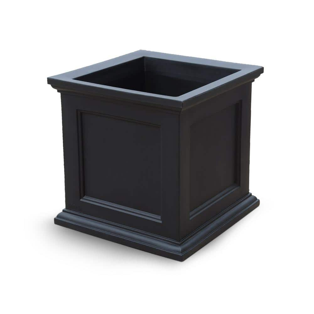 Mayne Fairfield 28 in. Square Black Polyethylene Planter 8800-B