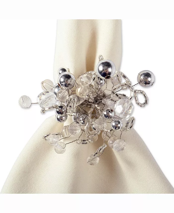 Design Imports Multi Bead Napkin Ring Set of 6