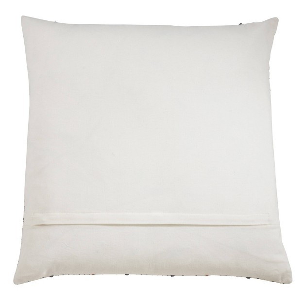 Oversize Poly Filled Mud Cloth Cotton Throw Pillow White Saro Lifestyle