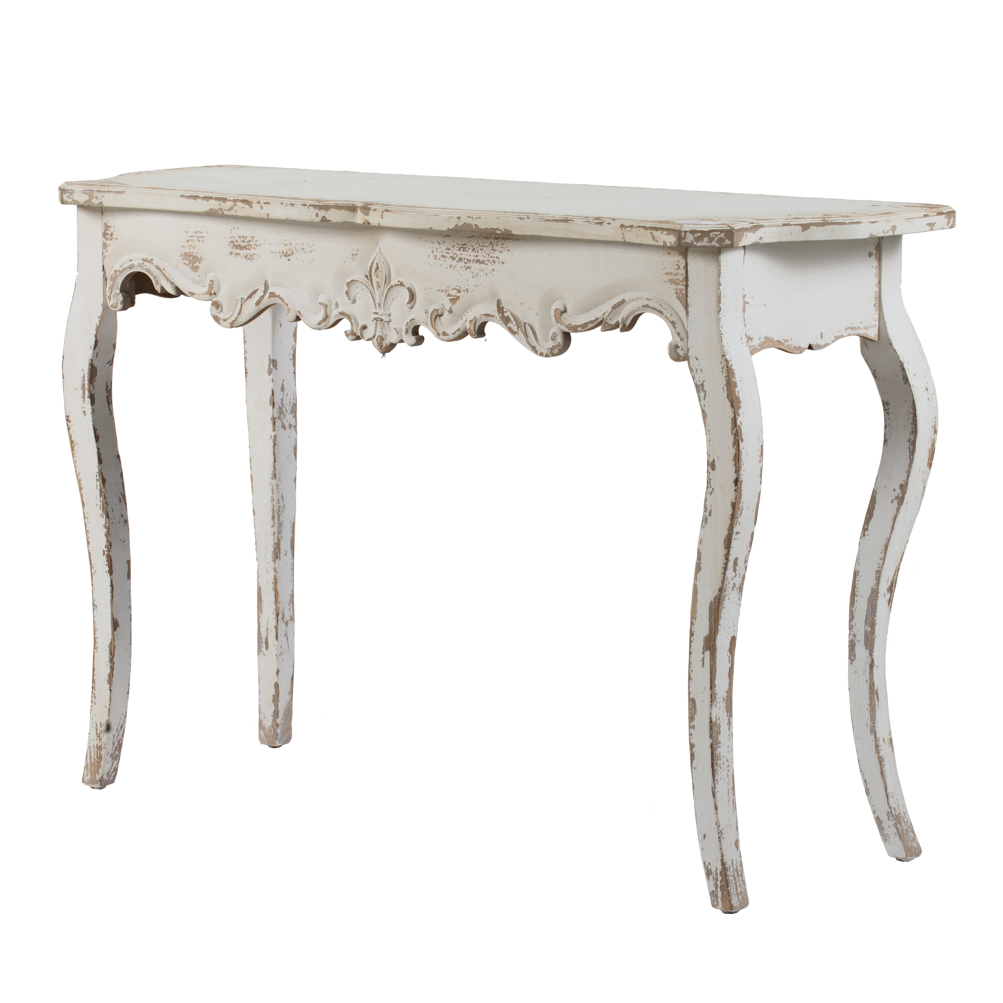 Weathered Off-White Console Table