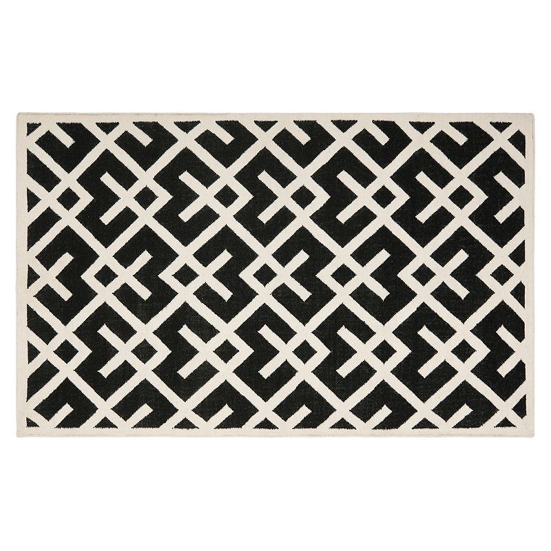 Safavieh Dhurries Broken Lattice Handwoven Flatweave Wool Rug