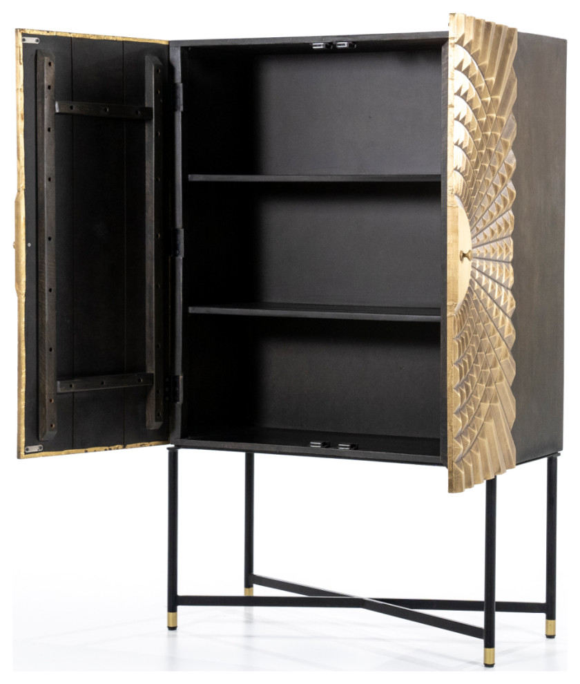 Gold Maximalist Cabinet  Eleonora Noa   Contemporary   Accent Chests And Cabinets   by Oroa   Distinctive Furniture  Houzz