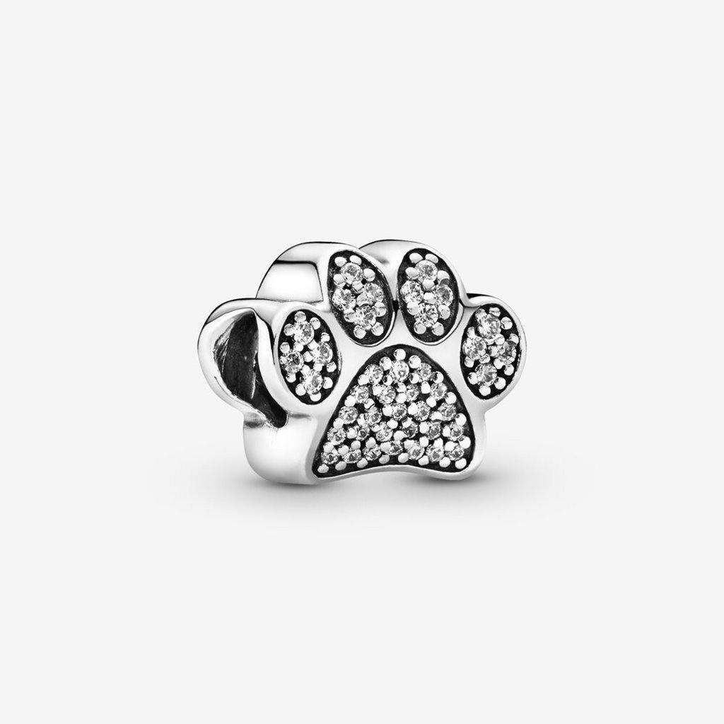 PANDORA  Sparkling Paw Print Charm