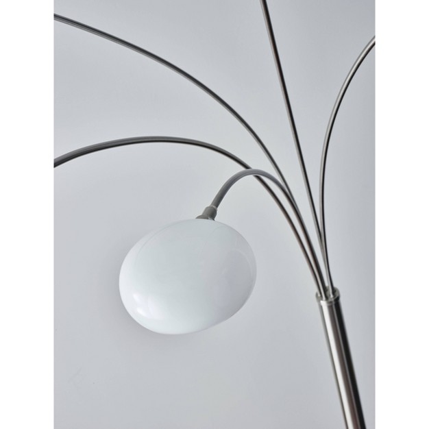 Luna Arc Lamp includes Light Bulb Silver Adesso