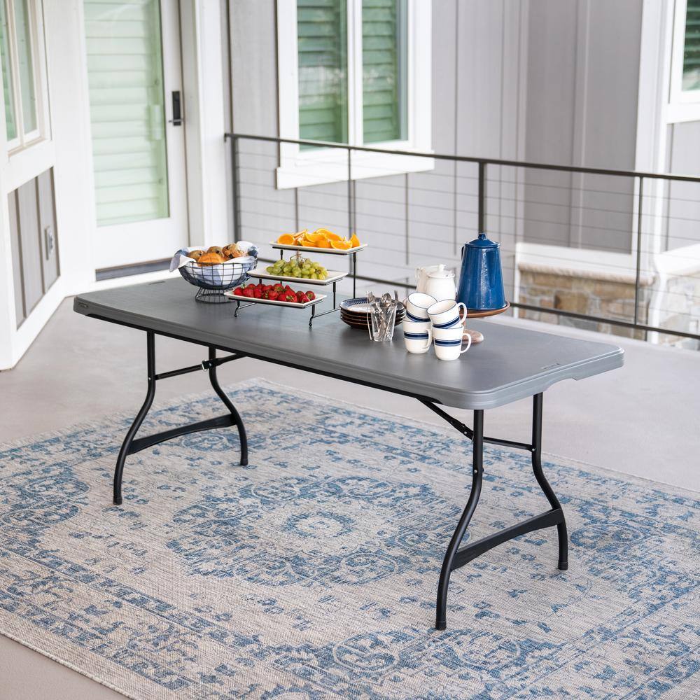 Lifetime 6 ft. Gray Nesting Resin Folding Table (Commercial) 80817