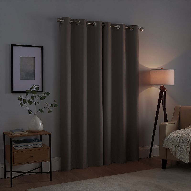 eclipse Kylie Absolute Zero 100% Blackout Grommet Window Curtain Set