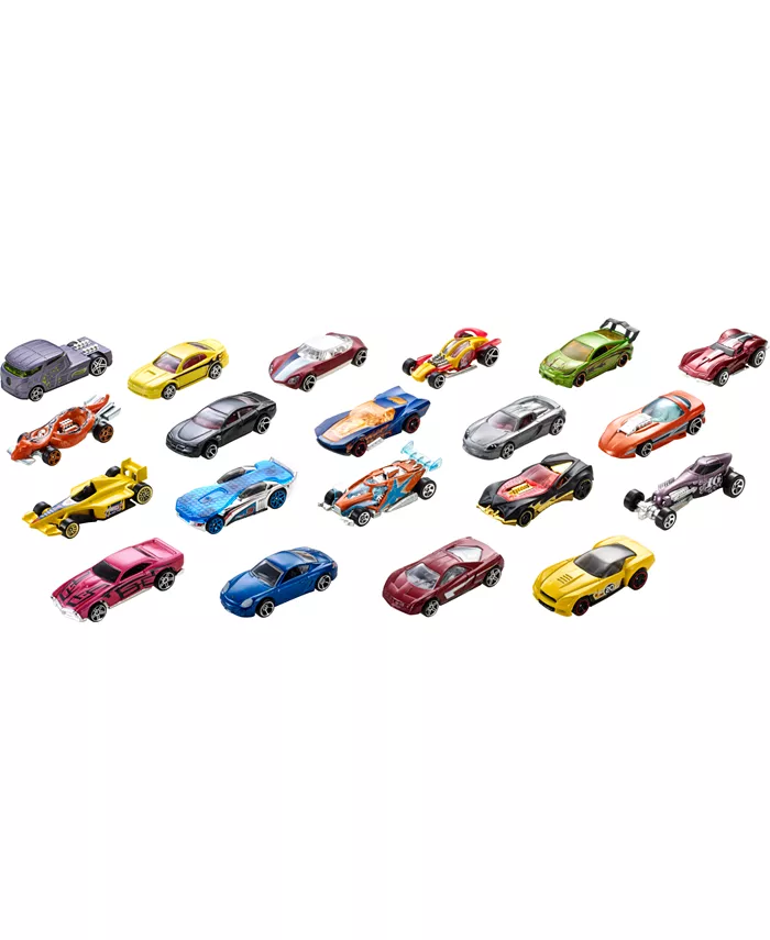 Hot Wheels 20-Car Pack 20 1:64 Scale Toy Vehicles-Styles May Vary