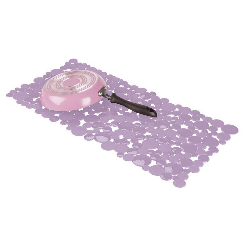 mDesign Plastic Kitchen Farmhouse Sink Mat - Bubble Design， X-Large