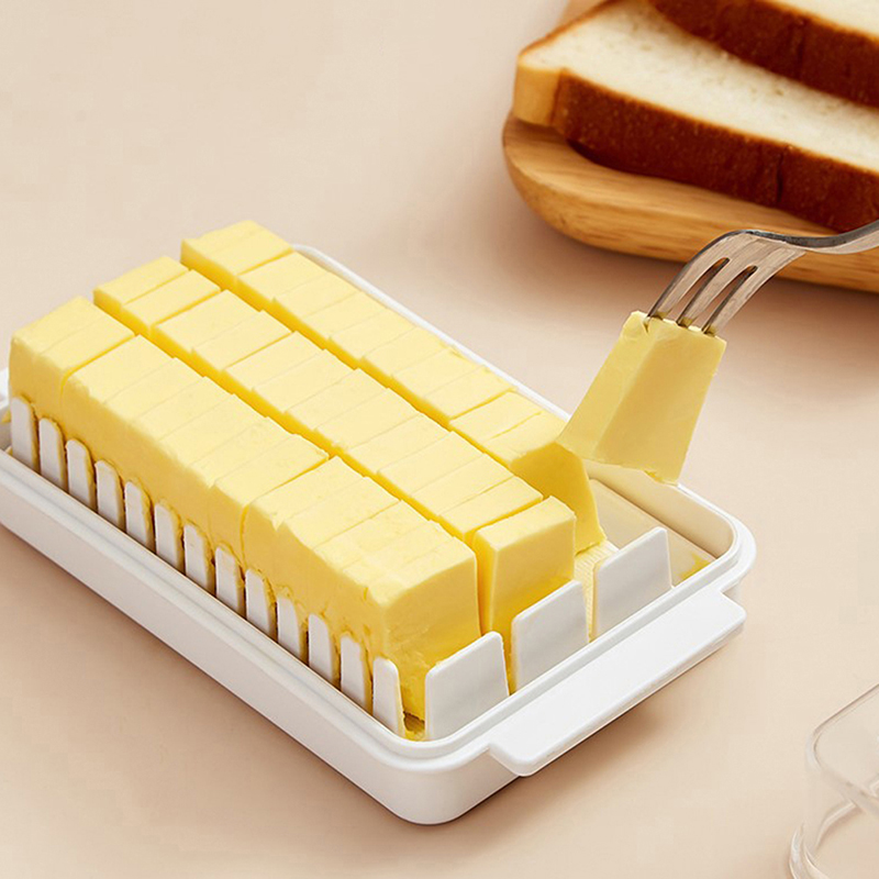 Kitchen Butter Dish Box Holder Tray With Lid Cheese Board Storage Container