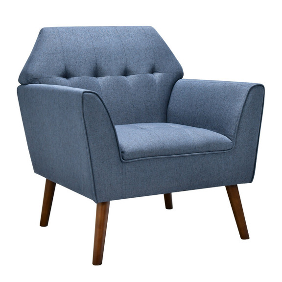 Costway 13486597 Modern Tufted Fabric Accent Chair...