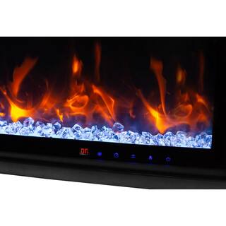 Paramount Kennedy II 50 in. Commercial Grade Recessed or Wall mount Electric Fireplace in Black EF-WM503