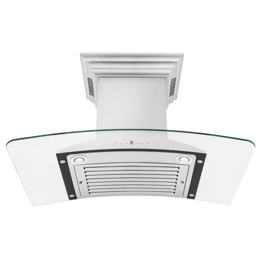 ZLINE Kitchen and Bath ZLINE 30in Ducted Vent Wall Mount Range Hood in Stainless Steel w Builtin CrownSound Bluetooth Speakers