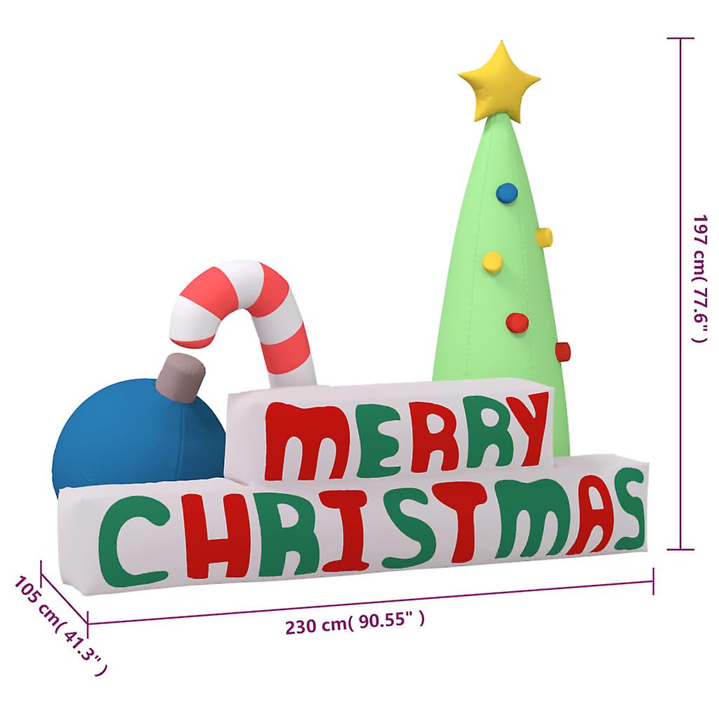 Vidaxl Inflatable Merry Christmas Decoration Led 77.6