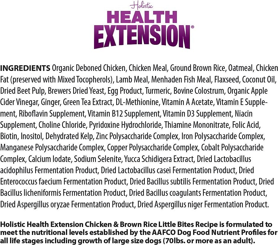 Health Extension Little Bites Chicken and Brown Rice Recipe Dry Dog Food