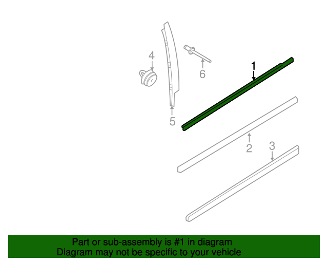 Genuine OE Volvo Belt Weather-Strip - 30762370