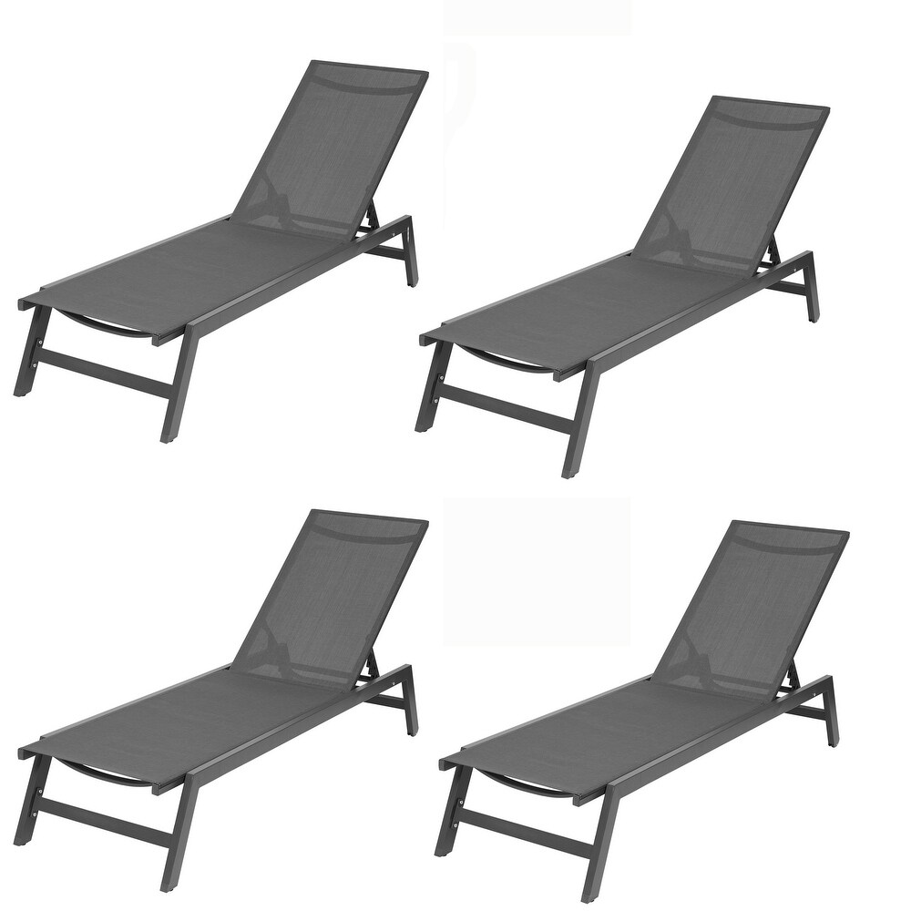 Outdoor 4 Pcs Set Chaise Lounge chairs