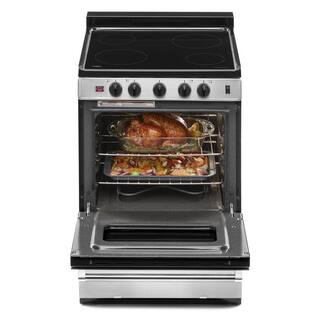 Whirlpool 2.96 cu. ft. Single Oven Electric Range with Upswept Spill Guard Cooktop in Stainless Steel WFE500M4HS