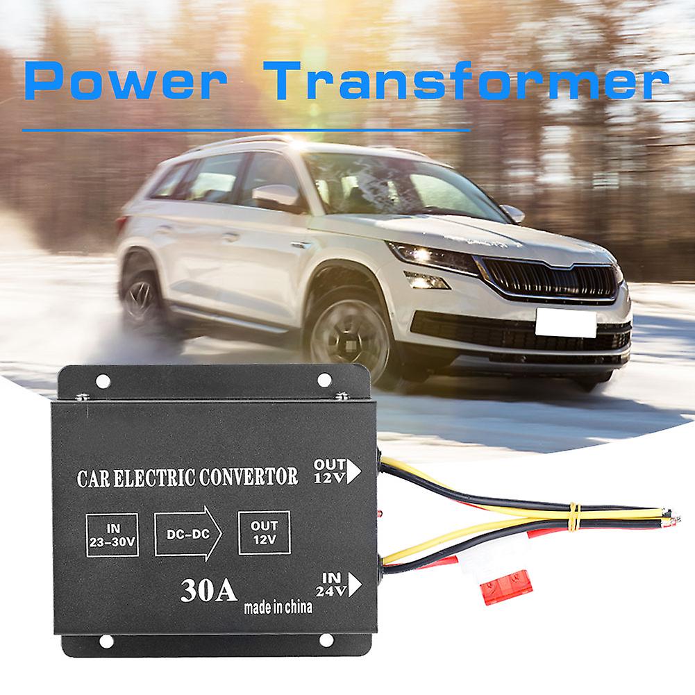 Car Truck 30a 360w Dc 24v To 12v Power Converter Electric Voltage Reducer Step-down Transformer