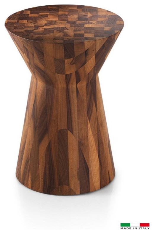 Speranza Solid Walnut Side Table   Rustic   Side Tables And End Tables   by Rustic Home Furniture Deco  Houzz