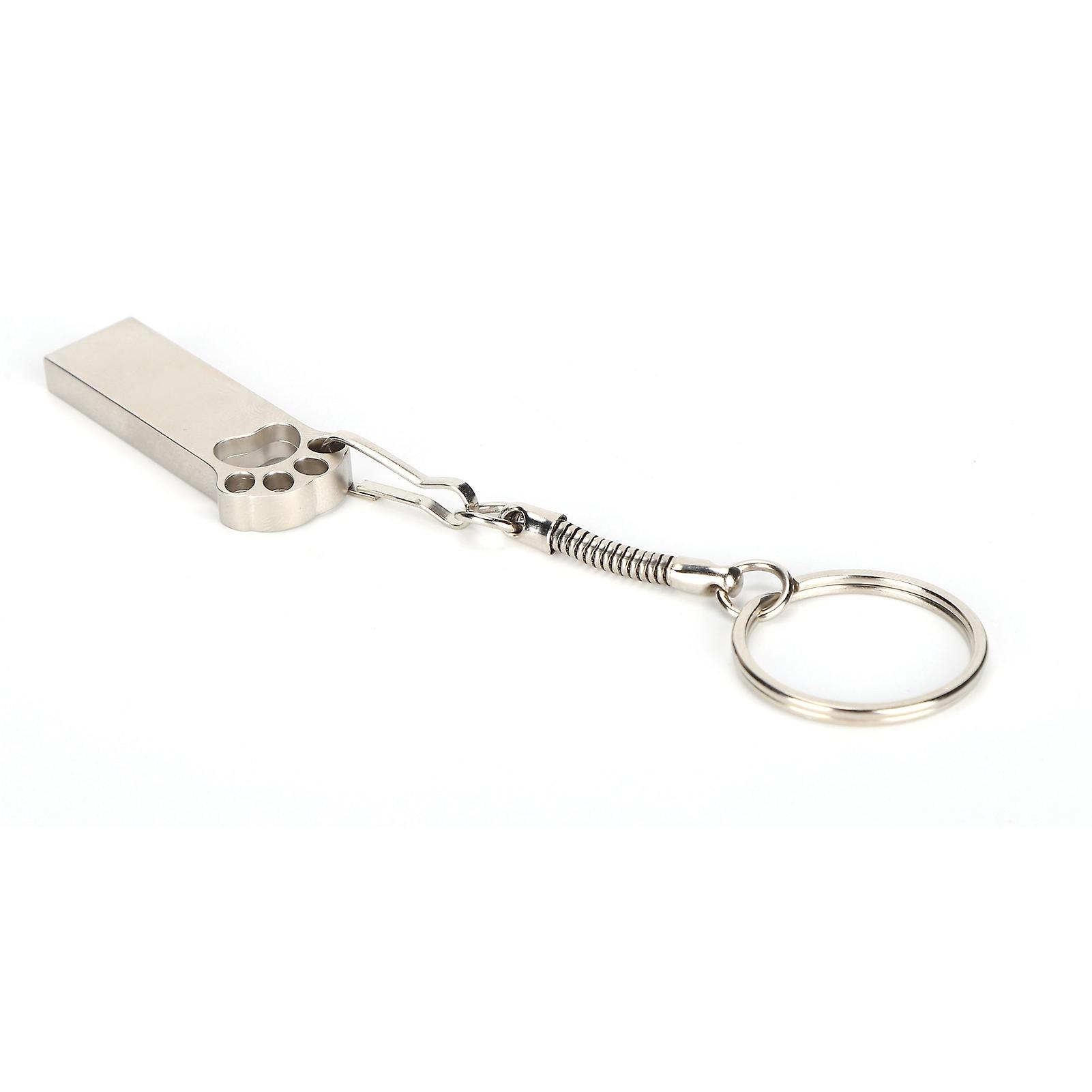 Usb Flash Drive Portable Paw Shape U Disk Large Storage Stick With Keychain For Computer Laptop2gb