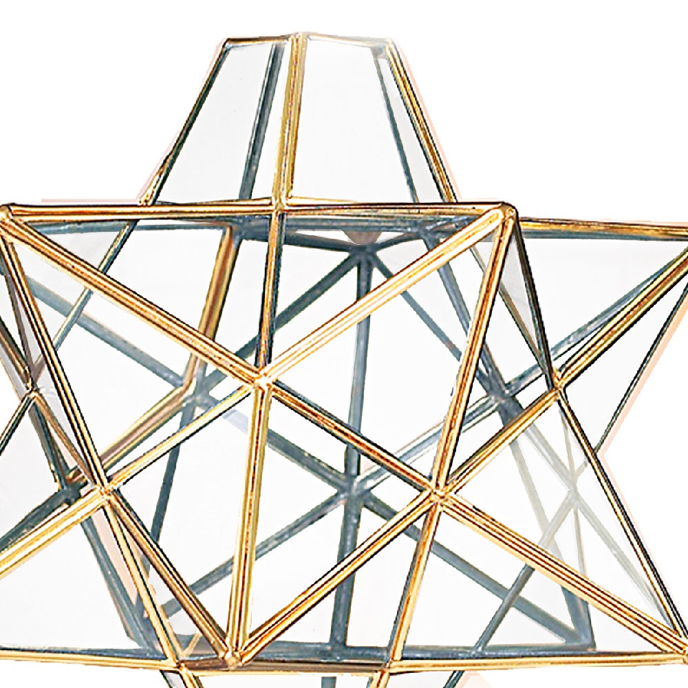 Britalia 660001 Antique Brass & Glass Vintage Easy Fit Star Pendant Shade 20cm