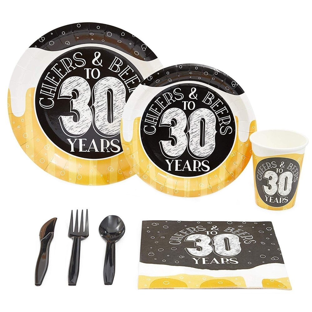 Serves 24 Cheers   Beers to 30 Years Party Supplies Decorations for Men Women