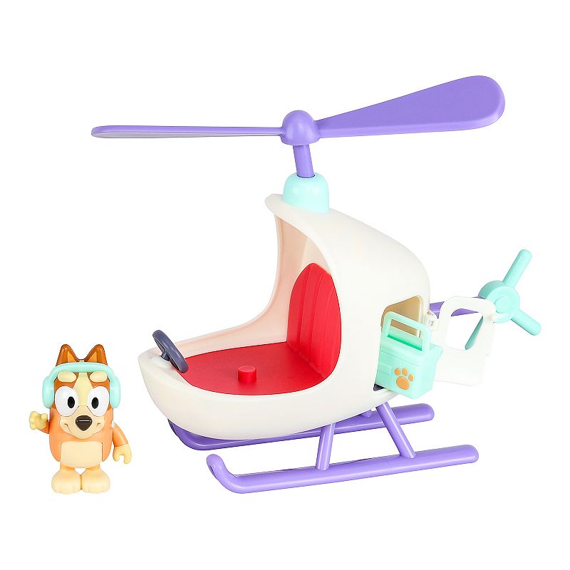 Bluey Series 9 Beach Helicopter and Bingo Figure Set