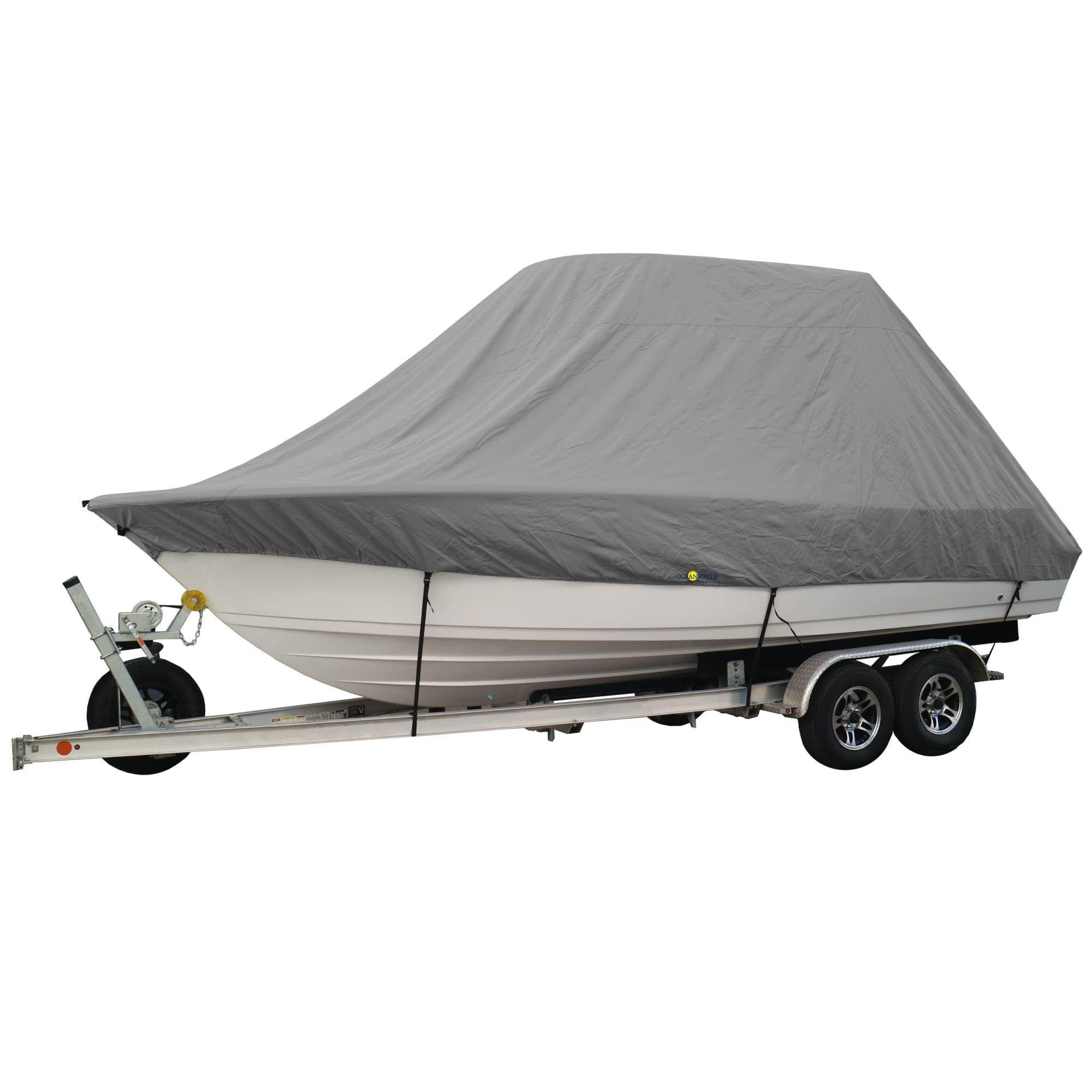 Oceansouth Boat Cover for T-Top Boat - 26ft7in to 27ft6in - 120in Width - Waterproof - Sun Protection