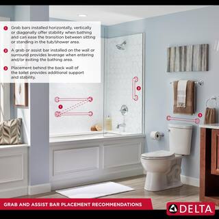 Delta Decor Assist Traditional 24 in. Towel Bar with Assist Bar in Stainless 41319-SS