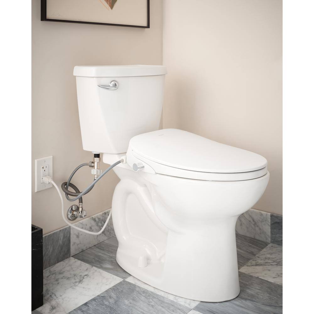 MOEN 2-Series Standard Electric Add-On Bidet Seat for Elongated Toilets in. White with Heated Seat EB800-E